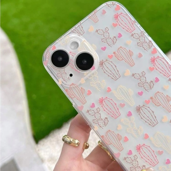 ⚠️Clearance iPhone 15/Pro/Pro Max Cute Pink Cactus Phone Case - Picture 3 of 3